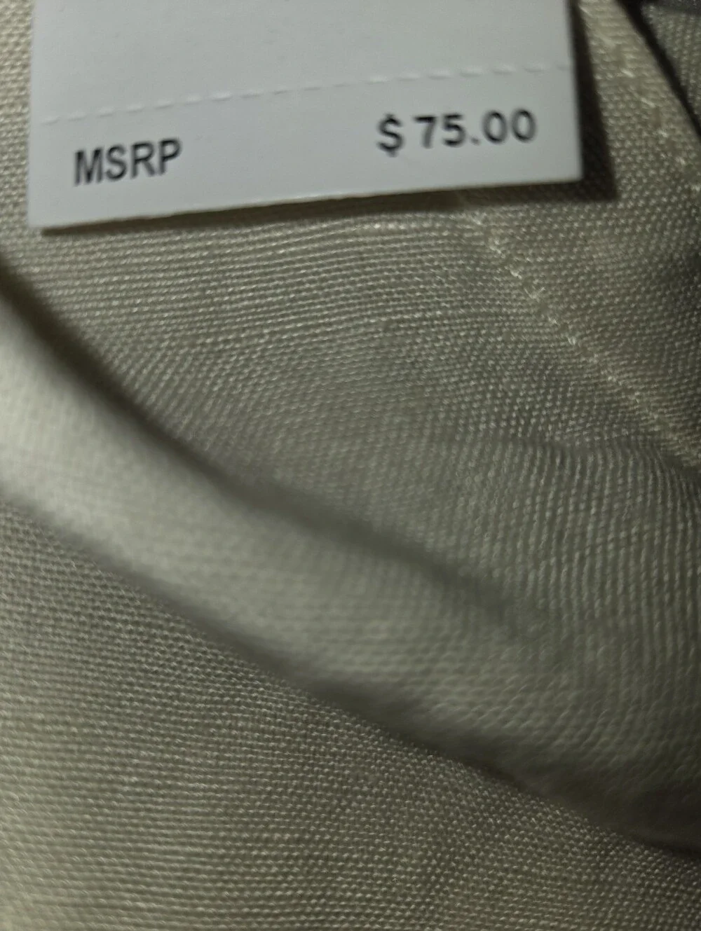Mens Light Beige Linen Drawstring Pants